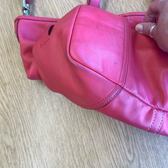 Coach Leather Tote Bag in Bright Pink - Picture 12 of 16